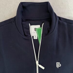 Flint Park Court Jacket Mens Size Small Navy Blue Full Zip Retro Tennis Jacket